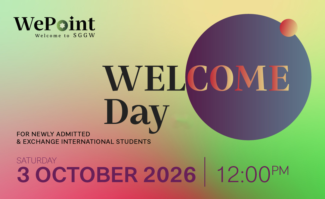 Start Your SGGW Journey at Welcome Day 2026!